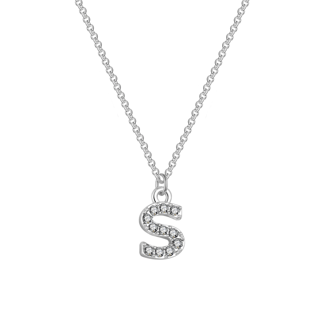 Touchstone Crystal by Swarovski "D" Initial Necklace with Mini Chanelle