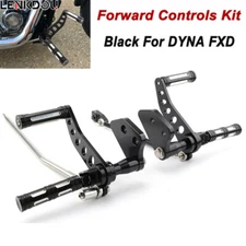 For Harley CNC Foot Pegs Forward Controls Kit Dyna Super Glide FXDB Low Rider   
