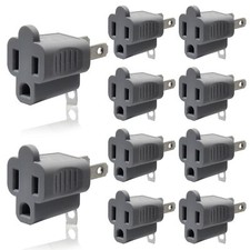 2 Prong to 3 Prong Outlet Plug Adapter, Three Prong to Two Prong Adapter Conv...