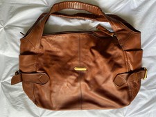 Via Spiga Leather Shopper Bag - Saddle Brown