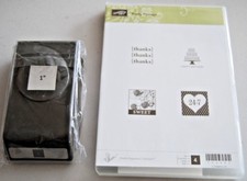 Stampin Up Pretty Postage  w/Matching 1" Punch Bundle  All new and unused