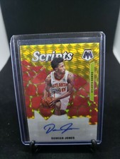 2019-20 Mosaic Orange scripts Damian Jones 11/25 auto Atlanta Hawks 