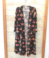 Lula Roe women multicolor floral kimono/oversized cardigan long-sleeved small