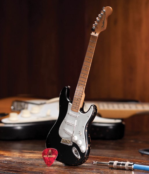Fender Stratocaster Black Vintage Distressed Licensed Miniature