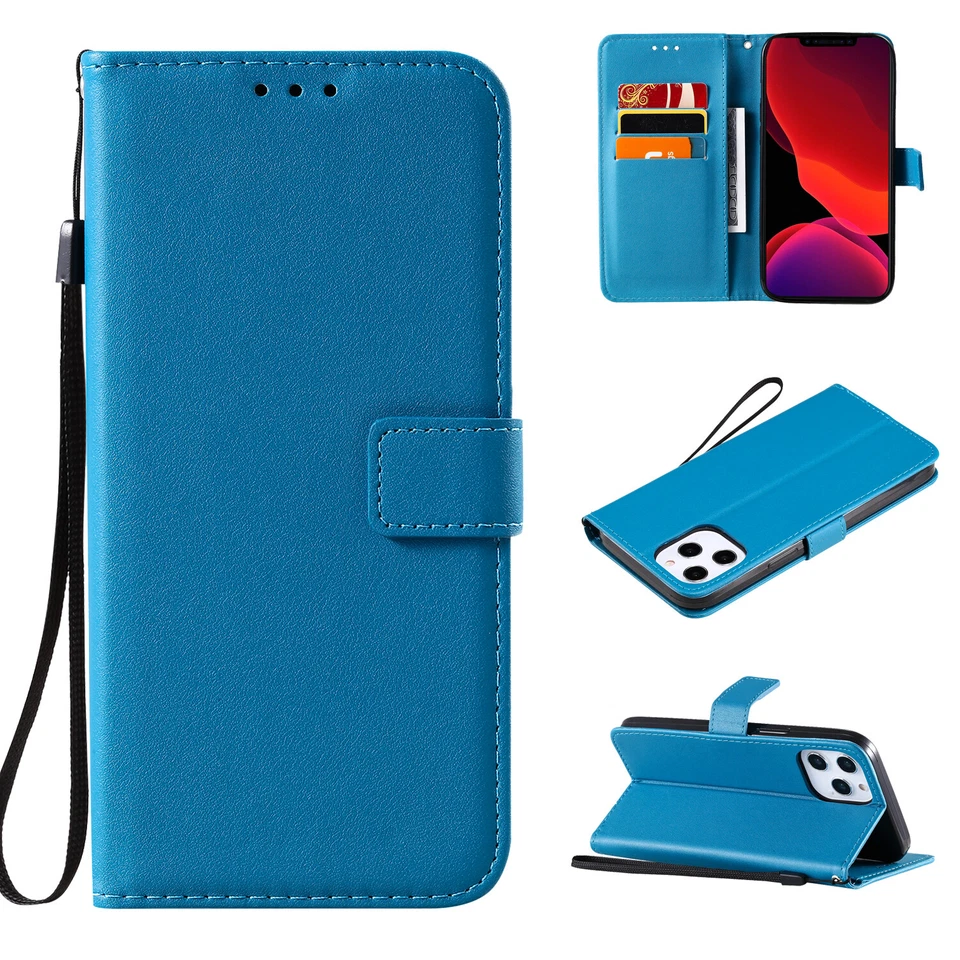 For iPhone 16 15 14 13 12 11 8 X Max Leather Wallet Flip Protective Cover Case - Image 4 of 4