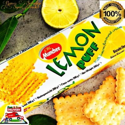 World No 01 Munchee Lemon Puff 3 Packets Srilankan Biscuits Tea Time 200g×3
