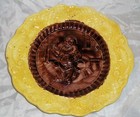 RARE C1860 MAJOLICA  10 3/4" TOBY PLATE — photo 1