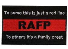 RAF Police (RAFP) Red line family crest Iron or sew on patch