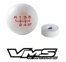 Vms White Red Fing Fast Shift Knob 6 Speed Short Throw Shifter Lever M10x1.25 2