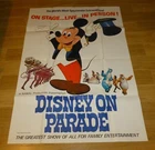 HUGE RARE 1970 NAWAL DISNEY on PARADE POSTER 42 x 61 INCHES UK SELLER SHIP WWIDE