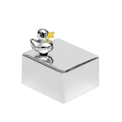 BRILLIBRUM Spieluhr Für Baby Design Ente Versilbert Gravur Mädchen Junge Tiere Bett Kind