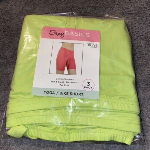 3-Pack: Women High Waisted Stretch Sport Fitness Gym Pant Biker Shorts Green New