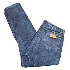 Wrangler 100 Cotton Denim Blue Jeans Cowboy Cut 13MWZ 42x34 Men  s Western Y2K