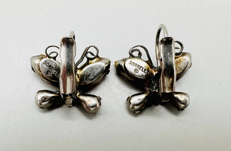 Pendientes mariposa de cristal rosa Sorrelli raros  Foto 4 de 4