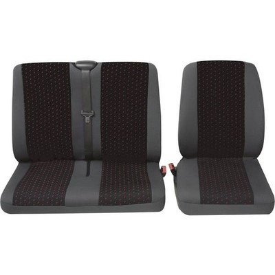 Petex 30071912 Profi 1 Seat Cover 2 Pieces Polyester Red, Anthracite Seat