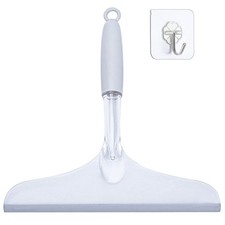 Shower Squeegee for Bathroom Glass Doors and Mirror, 10'' Rubber 10'', Clear