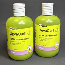 DevaCurl Ultra Defining Gel Strong Hold Hair No-Crunch Styler 12 Oz Lot of 2 New