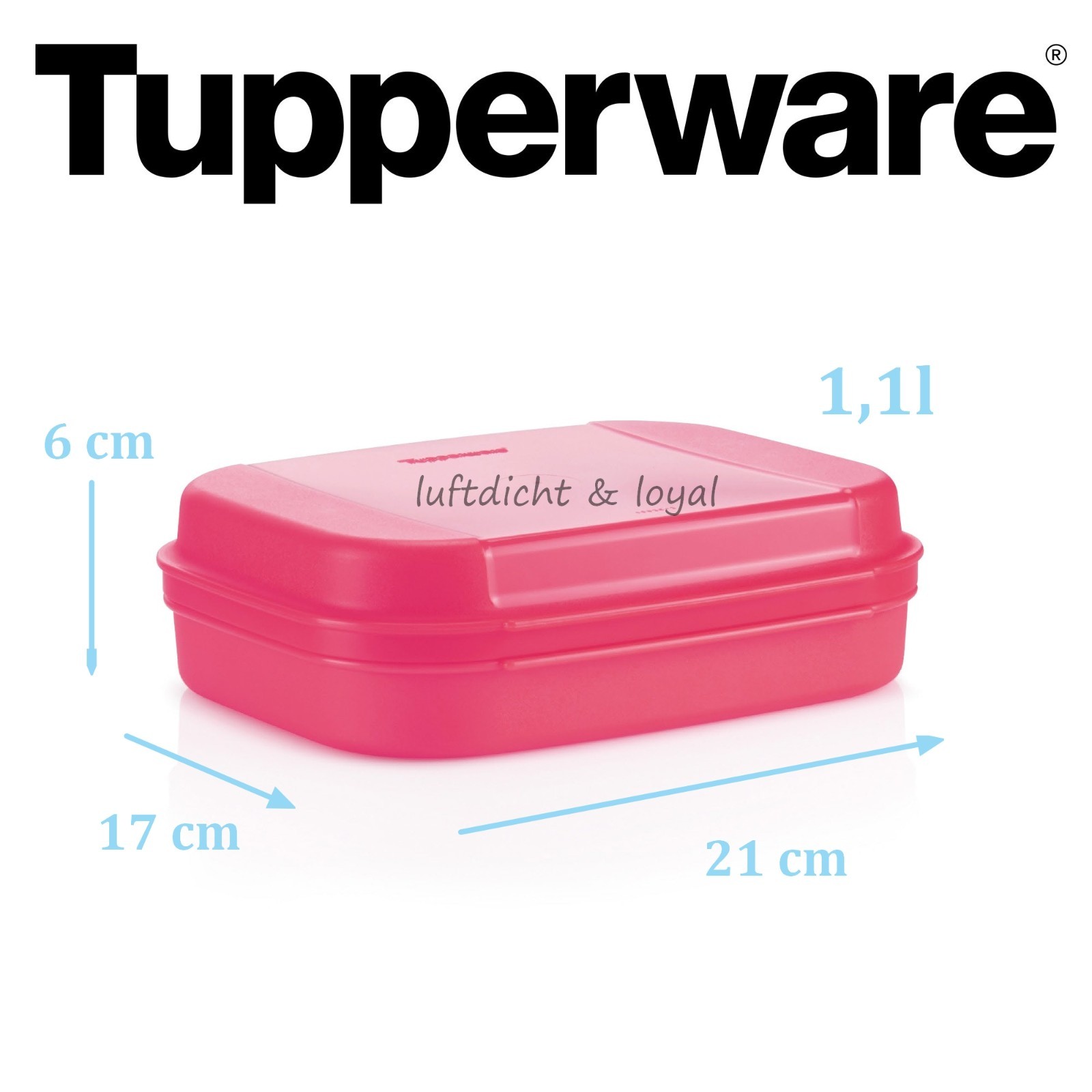 Tupperware kleines Naschkätzchen®  1,1 l pink Behälter Box Apollo Bellevue A01
