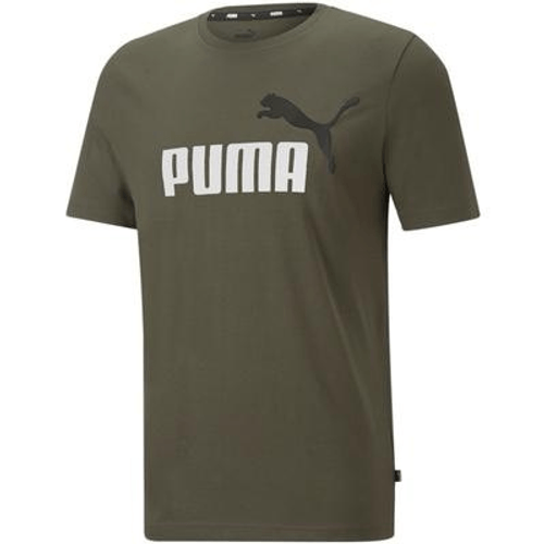 Puma Men S Graphic Crewneck T-Shirt Green Size Small