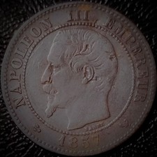 France 1857 W - 2 Centimes - KM#776.7