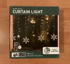 LED Lichterkette Sternenvorhang 130 LEDs Timerfunktion- Neu!