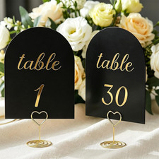 Arch Table Number 1-30 with Head-Table, Double-Sided Wedding Table Numbers