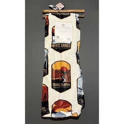 National Parks Plush Fleece Throw Blanket 50X70  Yosemite White Sands Lake Clark