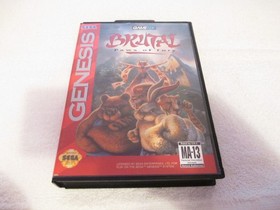 BRUTAL PAWS of FURY SEGA GENESIS COMPLETE CIB AUTHENTIC GAMETEK RARE *HANG TAG*