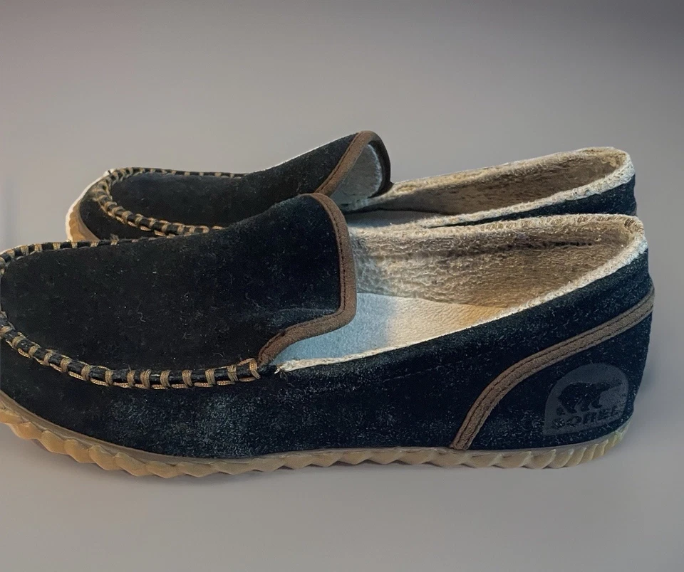 Zapatillas Sorel Falcon Ridge II para hombre 8,5 sin usar, en caja, negras de gamuza forradas de piel sintética cómodas Foto 3 de 4