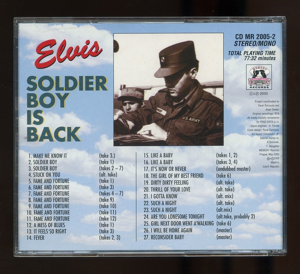 Elvis Presley CD - Soldier Boy Is Back - Memory # 2005-2 - Import