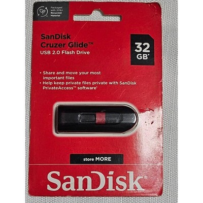 SanDisk Cruzer Glide Retractable USB 2.0 Flash Drive 32GB SDCZ60-032G-AW46