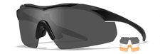 Wiley X Mens Vapor Sunglasses - Matte Black  / Smoke Grey / Clear / Light Rust -