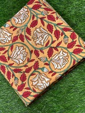 Indian Hand Block Print Cotton Fabric Multi Floral Fabric Handmade Sewing 20 YD