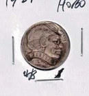 1929 Hobo Buffalo Nickel Clown