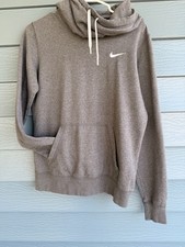 Nike Sportswear Women s Medium Gray Funnel Neck Cowl Hoodie Pullover Sweatshirt