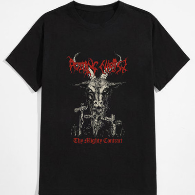 Rotting Christ  Thy Mighty Contract  Official Black T-Shirt   Black Metal Band G