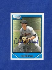 CHARLIE CULBERSON 2007 Bowman Draft CHROME ROOKIE #BDPP52 Signed Auto Autograph