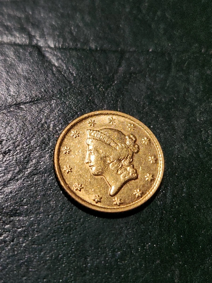 未曾流通1852 年美国1 美元金币| eBay
