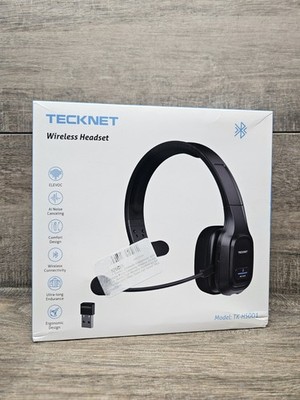 TECKNET Bluetooth Wireless Headset with Microphone for PC Trucker Bluetooth H...