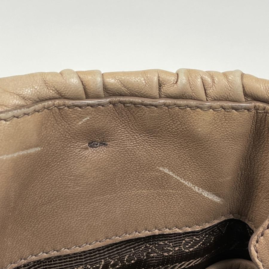 PRADA 2-Way Shoulder Bag BN1789 Beige Leather with Shoulder Strap #BS1710 thumbnail 6
