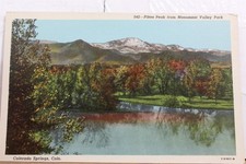 Colorado Springs CO Pikes Peak Monument Valley Park Postcard Old Vintage Card PC