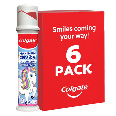 Colgate Kids Unicorn Toothpaste Pump with Fluoride for Cavity Protection, Ages 6