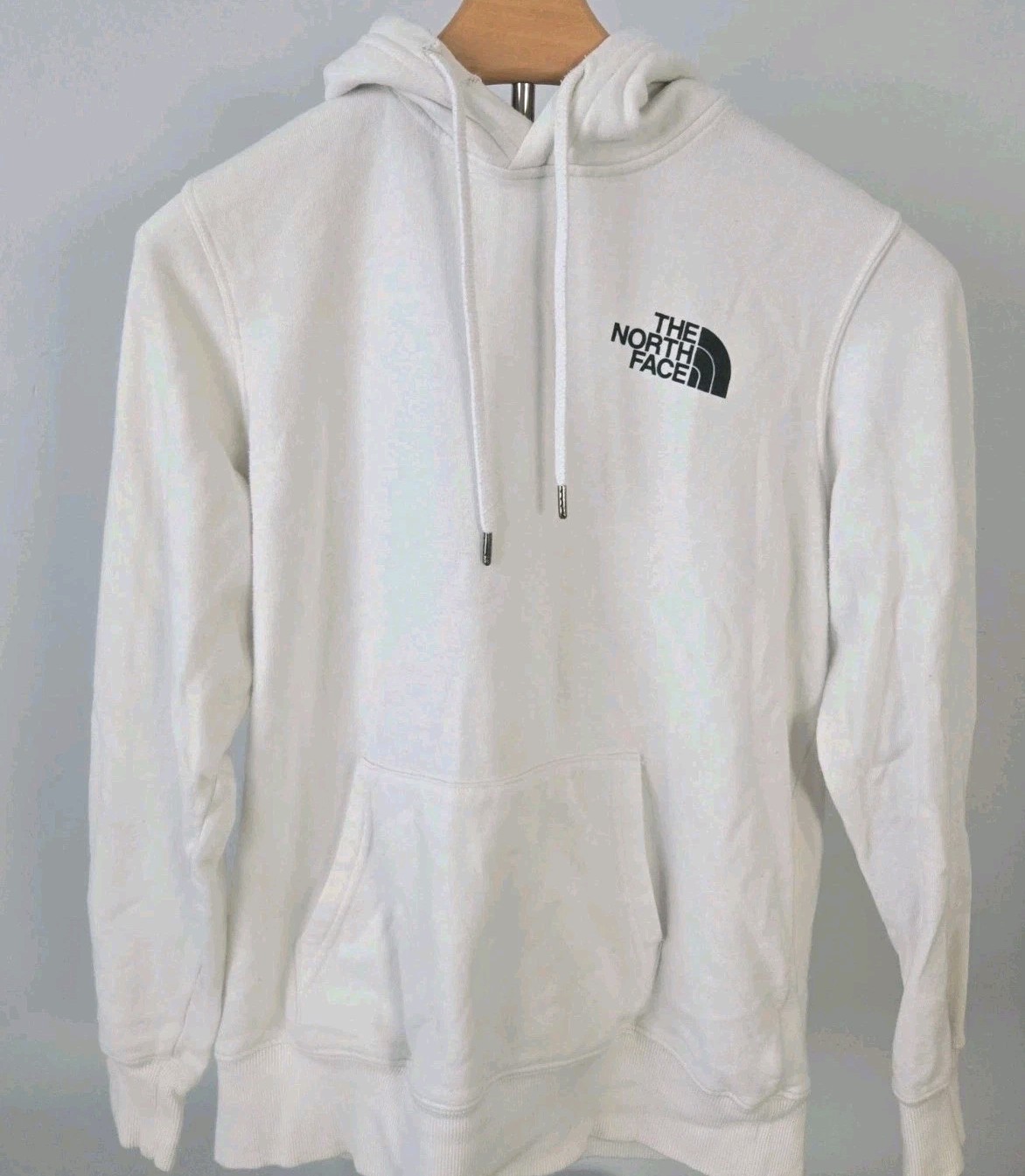 The North Face Womens Small White Pullover Hoodie Sweatshirt Logo Graphic Never