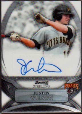 B6710- 2010 Bowman Sterling Prospect Autogramme # Jw Justin Wilson Auto - Nm-Mt