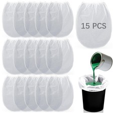 15 Pcs Paint Strainer Bags 5 Gallon, Bucket Filters 15 Pcs, 5 Gallon