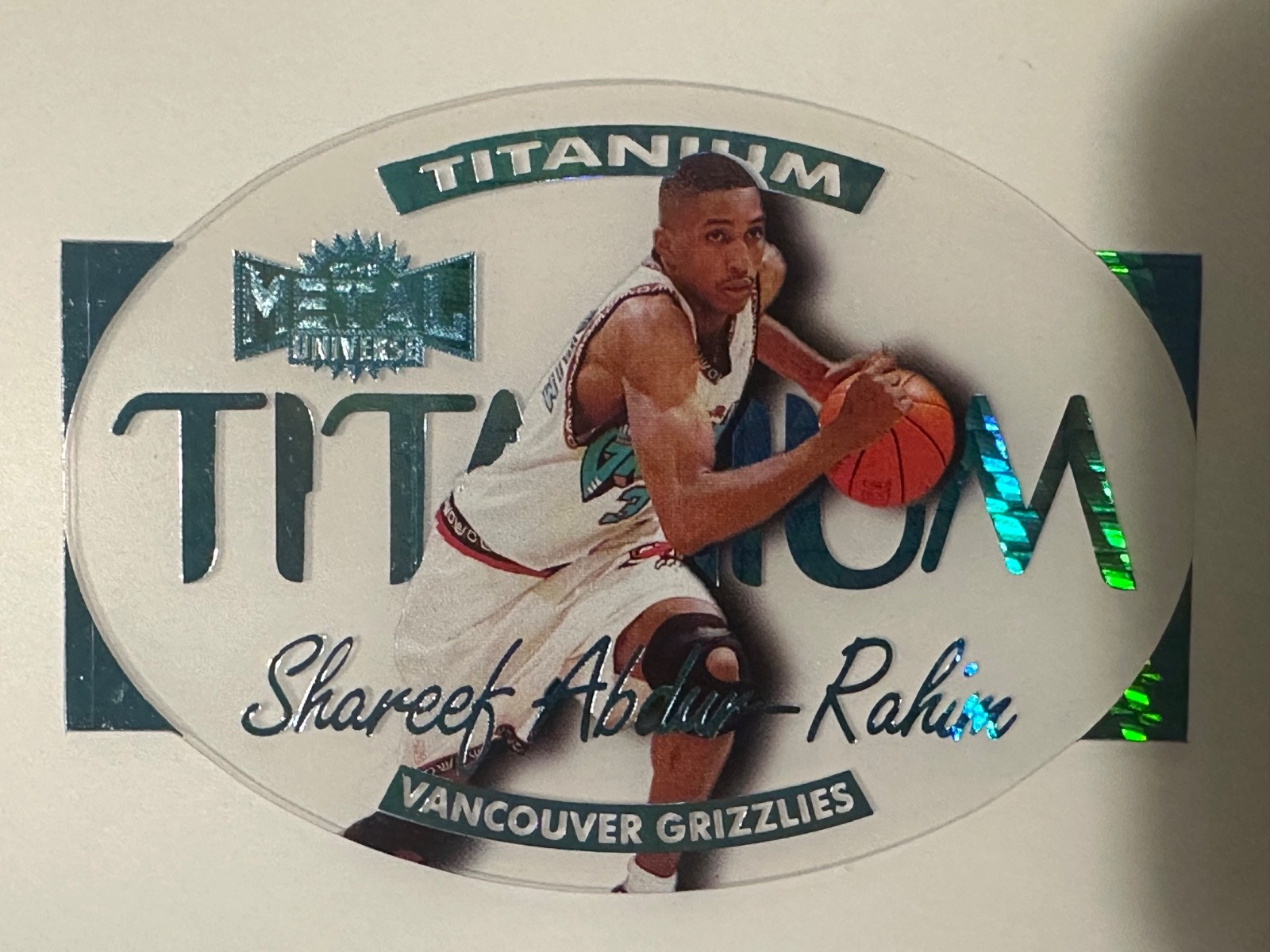 1997 Skybox Metal Universe Titanium Acetate Die Cut Shareef-Abdur-Rahim