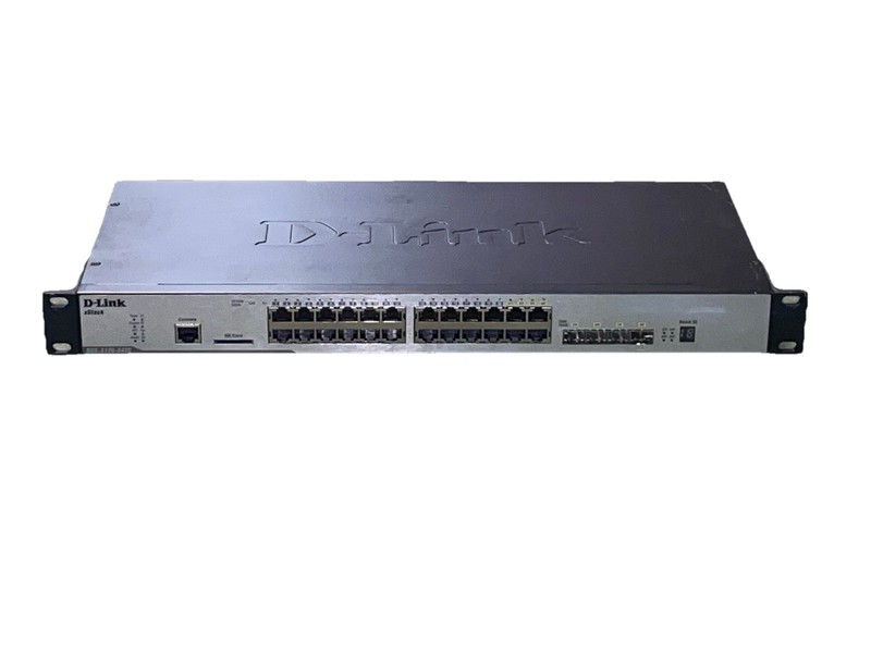 D-Link DGS-3120-24TC 24-Port L2+ Managed Switch with Rack Mount & Power Cord