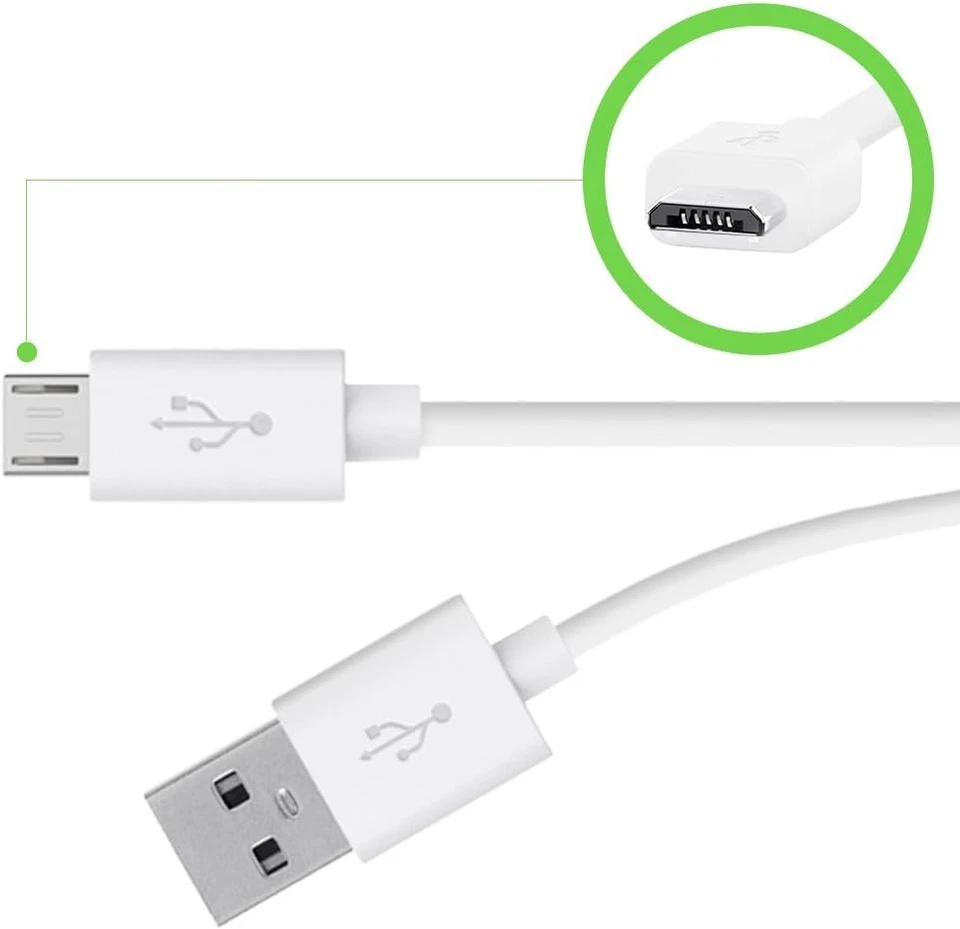 Belkin Micro USB Cable - White,F2CU012BT2M-WHT - Image 2 of 4