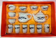Chinese Dragon Porcelain Tea Set Souvenir Complete in Original Box