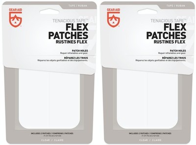 GEAR AID 2-Piece Tenacious Tape Flex Patches, 3'' x 5'' - Clear (2-Pack)